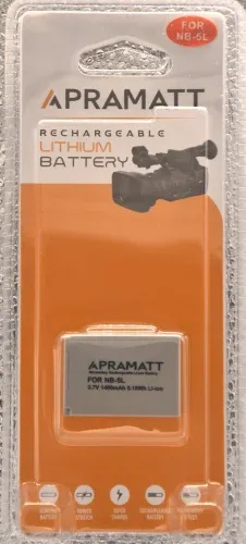APRAMATT Lithium-ion Battery 3.7V 1400mAh for Canon NB-5L