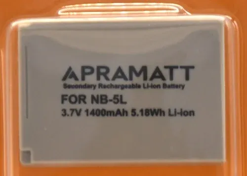 APRAMATT Lithium-ion Battery 3.7V 1400mAh for Canon NB-5L