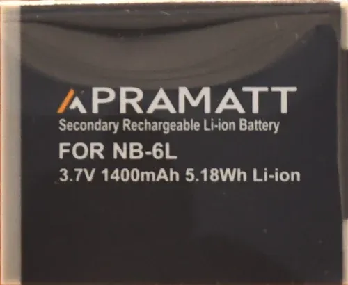 APRAMATT Lithium-ion Battery 3.7V 1400mAh for Canon NB-6L
