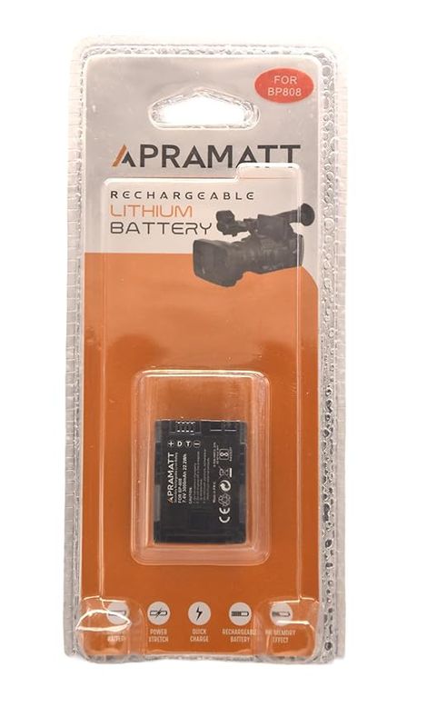 APRAMATT Lithium-ion Battery 7.4V 3000mAh for Canon BP-808