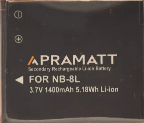 APRAMATT Lithium-ion Battery 3.7V 1400mAh for Canon NB-8L