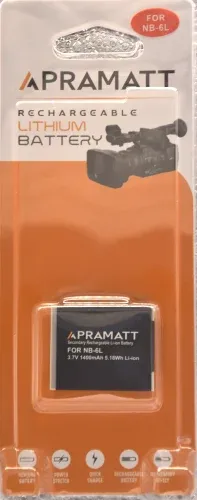 APRAMATT Lithium-ion Battery 3.7V 1400mAh for Canon NB-6L