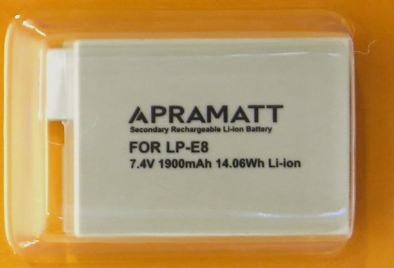 APRAMATT Lithium-ion Battery 7.4V 1200mAh for Canon LP-E8