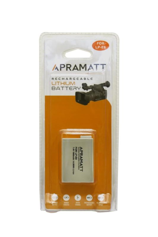 APRAMATT Lithium-ion Battery 7.4V 1200mAh for Canon LP-E8