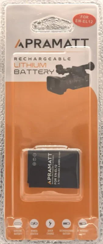 APRAMATT Lithium-ion Battery 3.7V 1200mAh for Nikon EN-EL12