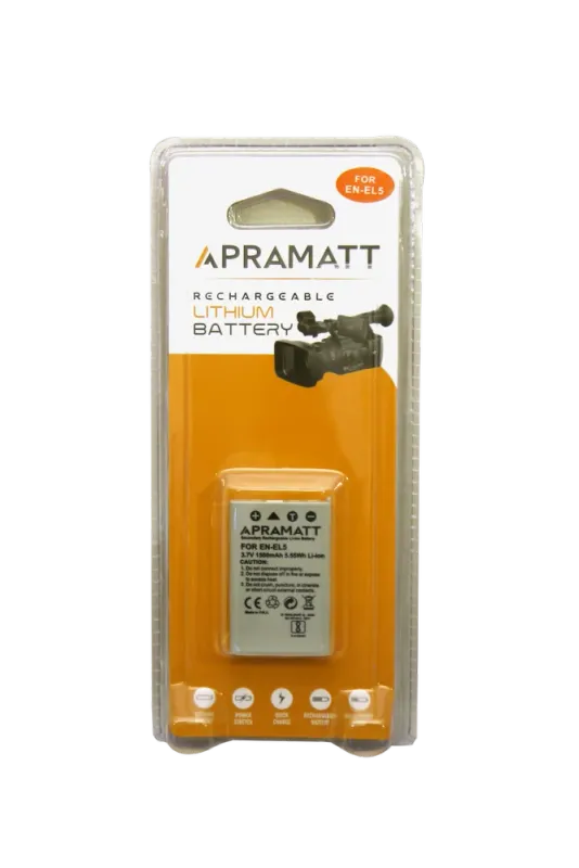 APRAMATT Lithium-ion Battery 3.7V 1500mAh for Nikon EN-EL5
