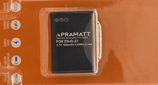 APRAMATT Lithium-ion Battery 3.7V 1800mAh for Nikon EN-EL23