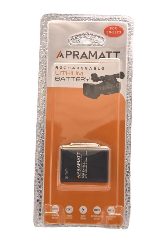 APRAMATT Lithium-ion Battery 3.7V 1800mAh for Nikon EN-EL23