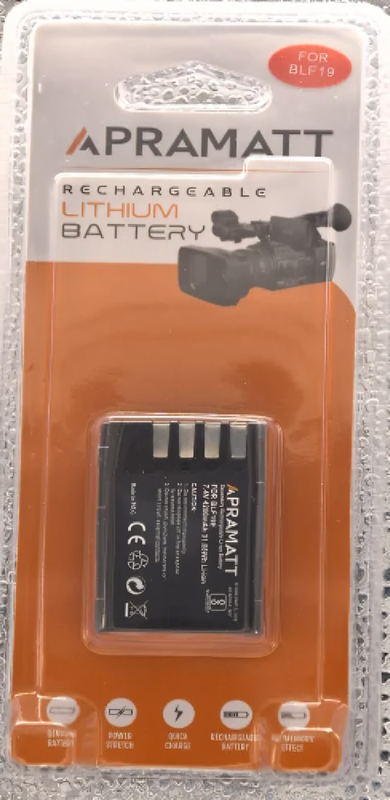 APRAMATT Lithium-ion Battery 7.4V 4200mAh for Panasonic DMW-BLF19