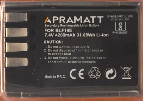 APRAMATT Lithium-ion Battery 7.4V 4200mAh for Panasonic DMW-BLF19