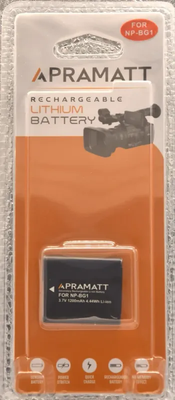 APRAMATT Lithium-ion Battery 3.7V 1200mAh for Sony NP-BG1