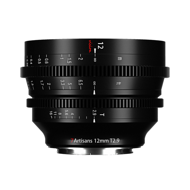 7artisans Photoelectric Ultra-Wide-Angle Vision Prime Cine Lens 12mm T2.9 APS-C E-mount C701B