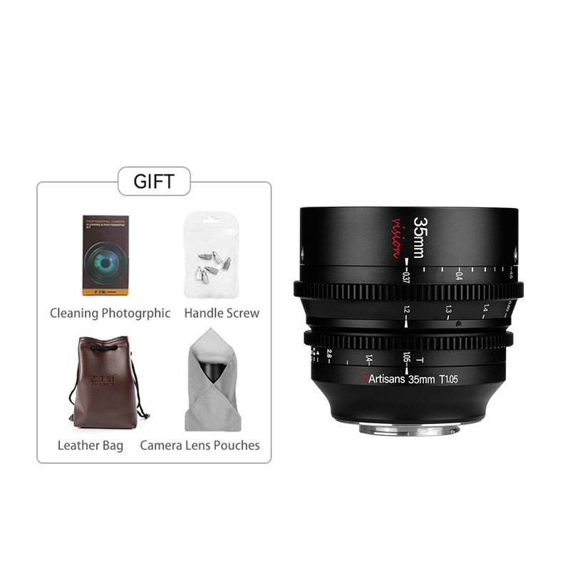 7artisans Photoelectric Vision Prime Cine Lens 35mm T1.05 Full Frame E-mount C201B