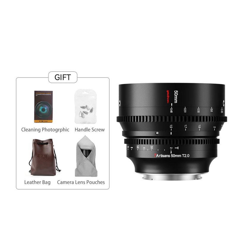 7artisans Photoelectric Spectrum Prime Cine Lens 50mm T2.0 Full Frame L-mount C502B