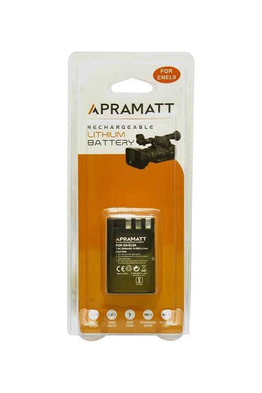 APRAMATT Lithium-ion Battery 7.4V 1500mAh for Nikon EN-EL9