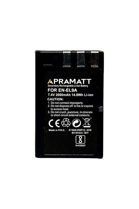 APRAMATT Lithium-ion Battery 7.4V 1500mAh for Nikon EN-EL9