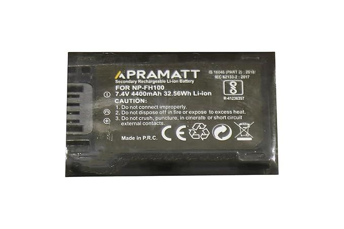 APRAMATT Lithium-ion Battery 7.4V 4400mAh for Sony NP-FV100