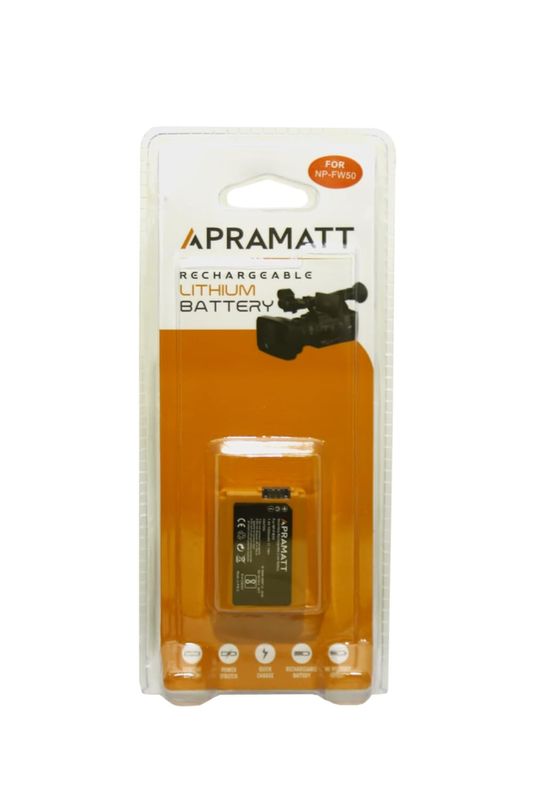 APRAMATT Lithium-ion Battery 7.4V 1500mAh for Sony NP-FW50
