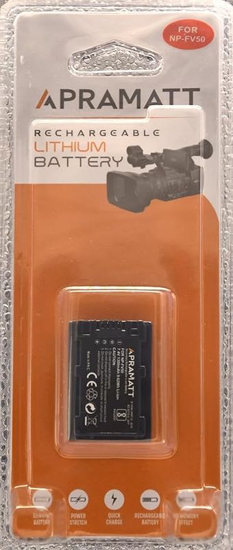 APRAMATT Lithium-ion Battery 7.4V 1300mAh for Sony NP-FV50