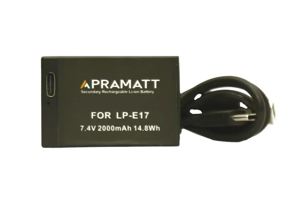 APRAMATT Lithium-ion Battery 7.4V 2000mAh with USB-C Input for Canon LP-E17