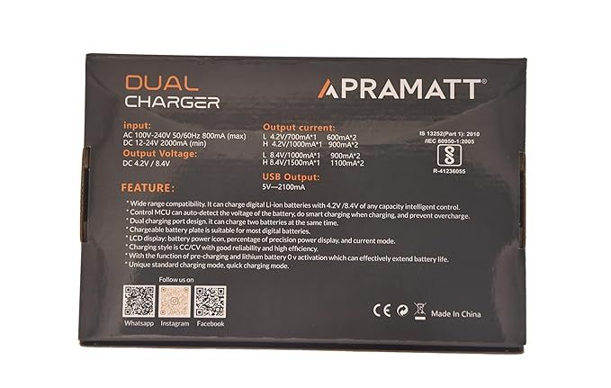 APRAMATT Dual LCD Battery Charger for Sony NP-F960