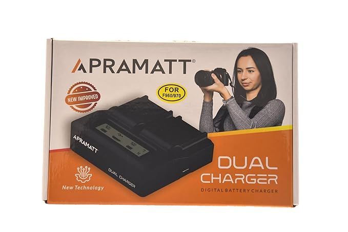 APRAMATT Dual LCD Battery Charger for Sony NP-F960