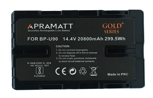 APRAMATT Lithium-ion Gold Plus Battery 14.4V 20800mAh for Sony BP-U90