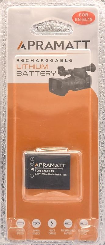 APRAMATT Lithium-ion Battery 3.7V 1200mAh for Nikon EN-EL19