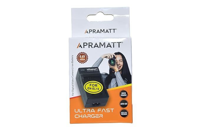 APRAMATT Ultra Fast LCD Charger for Nikon EN-EL15