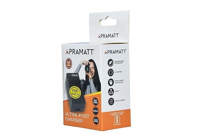 APRAMATT Ultra Fast LCD Charger for Nikon EN-EL14