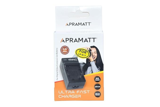 APRAMATT Ultra Fast LCD Charger for Canon LP-E17
