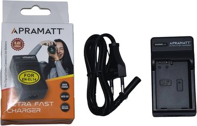APRAMATT Ultra Fast LCD Charger for Nikon EN-EL14 BC-14NF