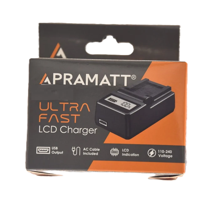 APRAMATT Ultra Fast LCD Charger for Sony NP-F960