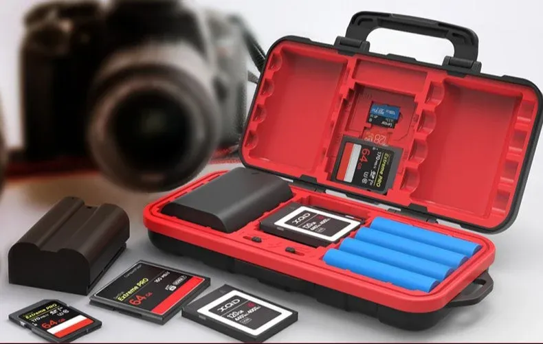 APRAMATT Battery and Memory Card Multi-Compartment Case