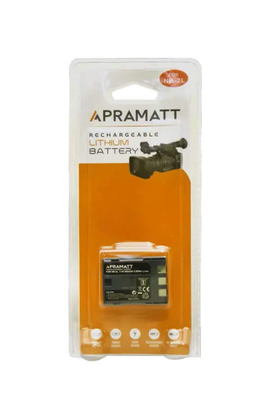 APRAMATT Lithium-ion Battery 7.4V 900mAh for Canon NB-2L