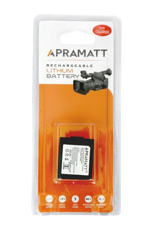 APRAMATT Lithium-ion Battery 7.4V 1400mAh for Panasonic CGA-S006