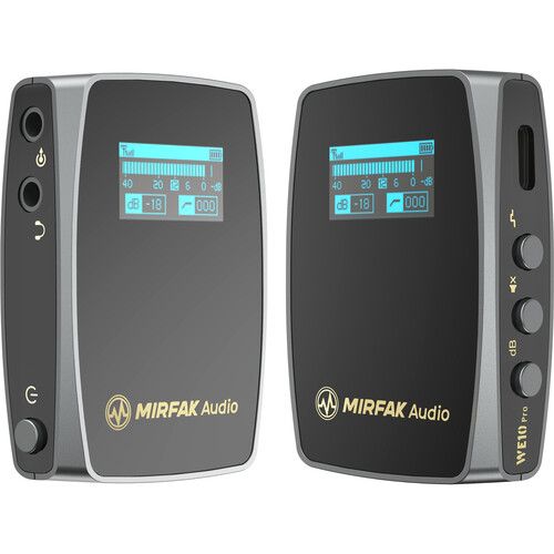 Mirfak Wireless Microphone System Dual Transmitter 2.4GHz WE10 Pro MFA11