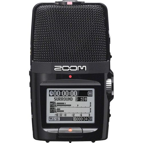 ZOOM Portable Handy Recorder 2-Input 4-Track with Onboard 5-Mic Array H2n