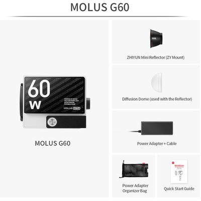 ZHIYUN LED Monolight 60W Bi-Color Pocket MOLUS G60 C040006AM2