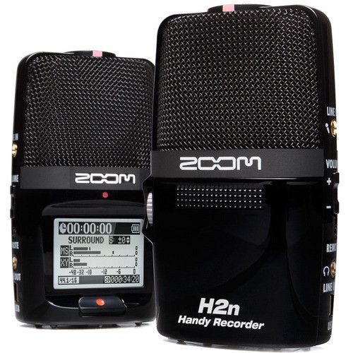 ZOOM Portable Handy Recorder 2-Input 4-Track with Onboard 5-Mic Array H2n
