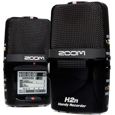 ZOOM Portable Handy Recorder 2-Input 4-Track with Onboard 5-Mic Array H2n