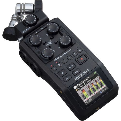 ZOOM Portable Handy Recorder 6-Input 6-Track with Single Mic Capsule H6