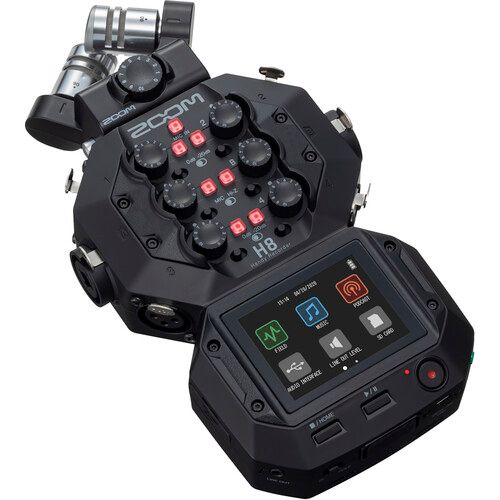 ZOOM Portable Handy Recorder 8-Input 12-Track with LCD Touchscreen H8