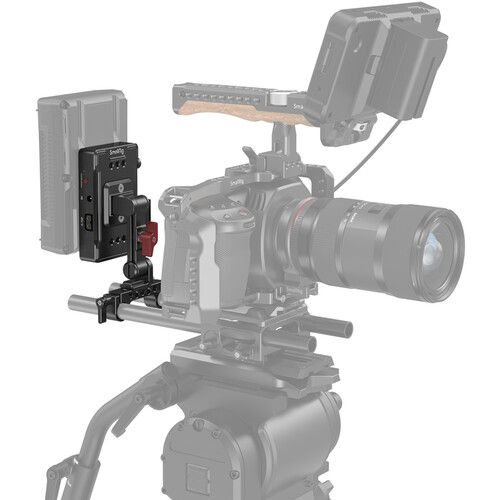 SmallRig V-Mount Battery Adapter Plate (Basic Version) with Dual-Rod Clamp and Extension Arm 3499