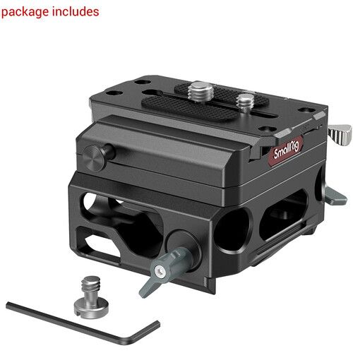 SmallRig Baseplate Lightweight Magnesium Alloy with Dual 15mm LWS Rod Clamp 3067