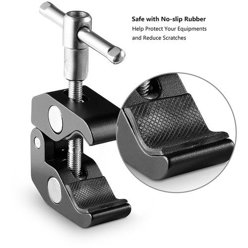 SmallRig Super Clamp with 1/4inch-20 and 3/8-16 Threads (2pcs Pack) 2058