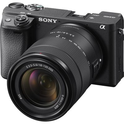 Sony Mirrorless Camera Kit 24.2MP 4K APS-C E-mount a6400 with 18-135mm f/3.5-5.6 Lens