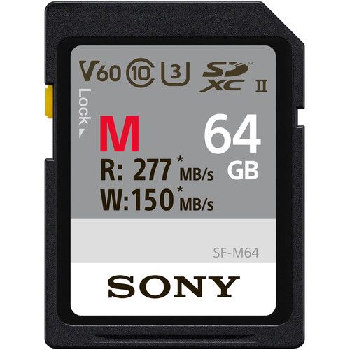 Sony Memory Card 64GB SDXC UHS-II V60 SF-M64/T2