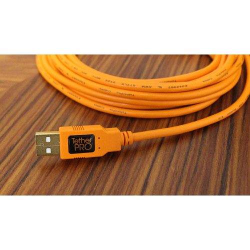 Tether Tools USB 3.0 Cable TetherPro CU5454 15ft (Orange)