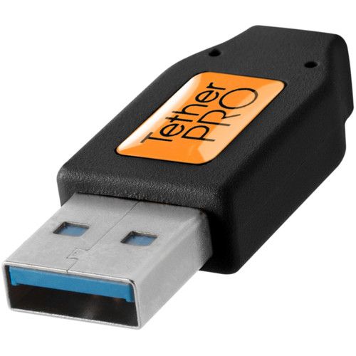 Tether Tools USB 3.0 Cable Type-A to Micro-B 15ft/4.6m TetherPro CU5453 (Black)